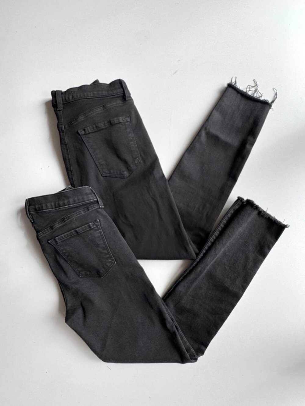 Lot of 2 J BRAND Alana Black Mid Rise Cropped Skinny Jeans, Size 27